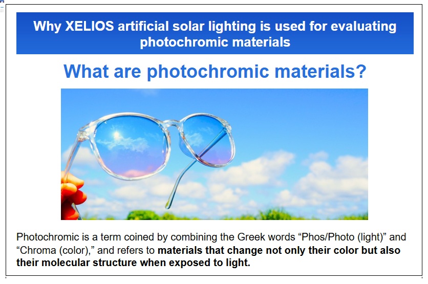 XELIOS Photochromic MaterialsEvaluation Case Study Now Available